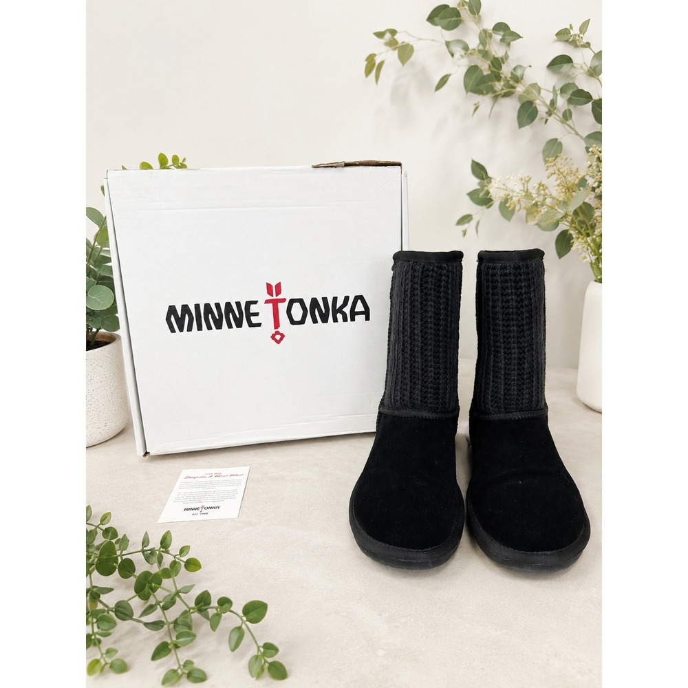 Minnetonka Forsyth knit shaft boot 7